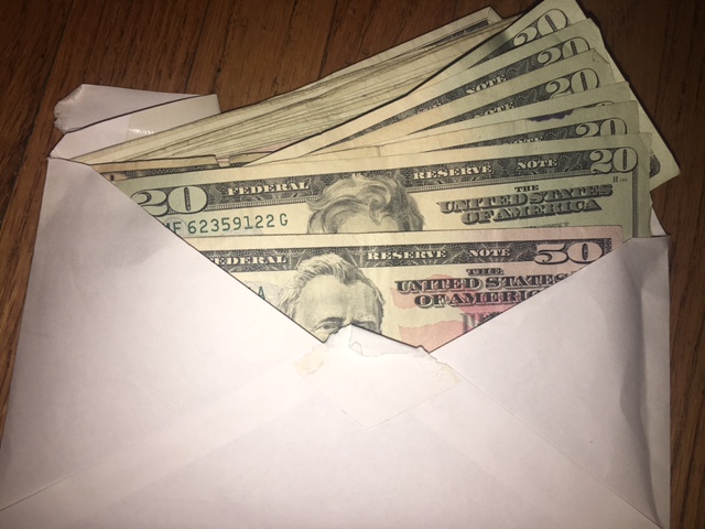 My friend found this envelope with $1000 in it at the Target by